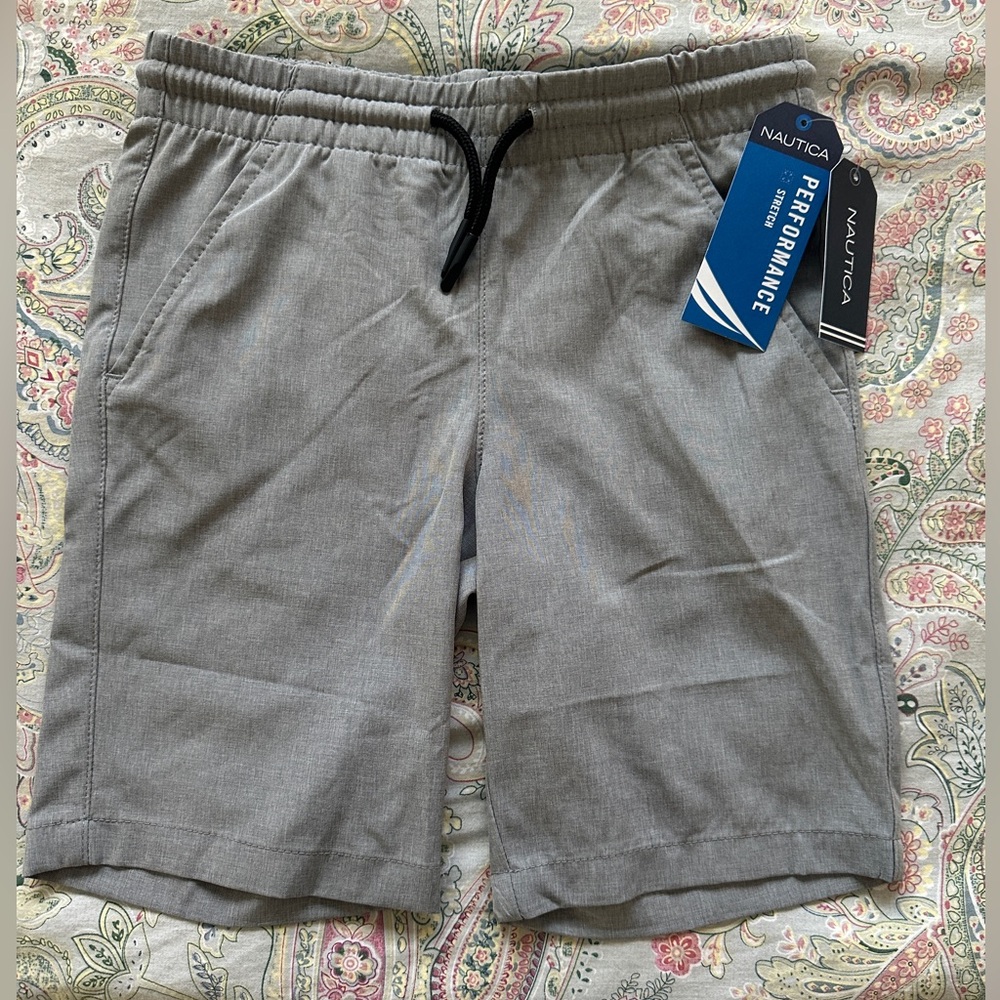 NWT Nautica Athletic Gray Shorts Boys 7